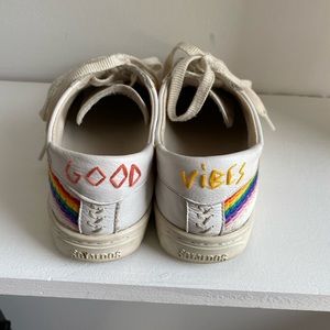 Soludos “Good Vibes” Leather Sneakers